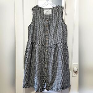 notPERFECTLINEN Black and White Checkered Dress